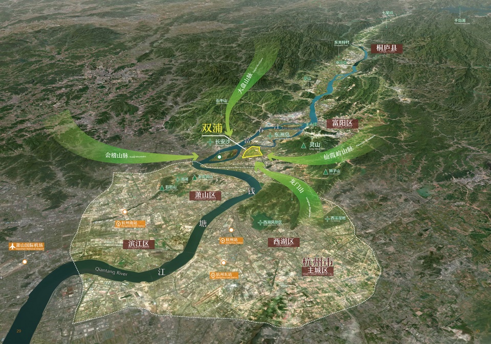 aedas and caupd hitad consortium won the urban design competition for hangzhou shuangpu depot tod project