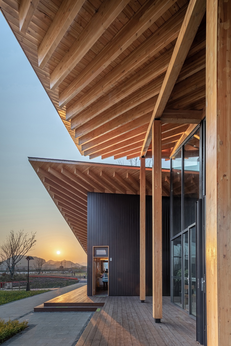 fuyang yangbei lake wetland reception center china by shulin architectural design