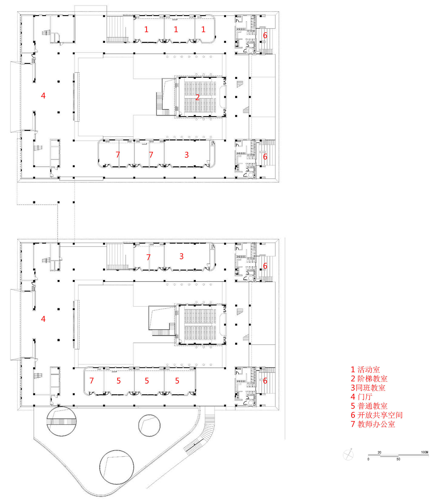 New Campus of Lujiang No 2 Middle School China by SZAD Hefei Branch