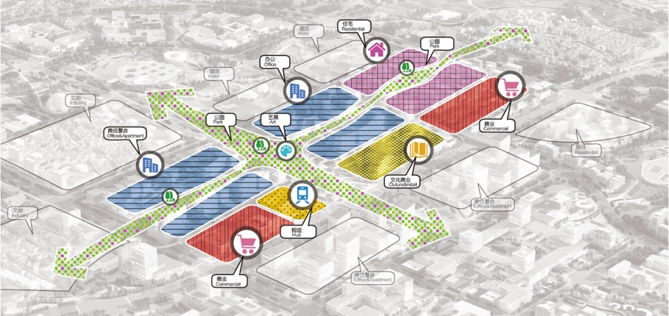 aedas and caupd hitad consortium won the urban design competition for hangzhou shuangpu depot tod project