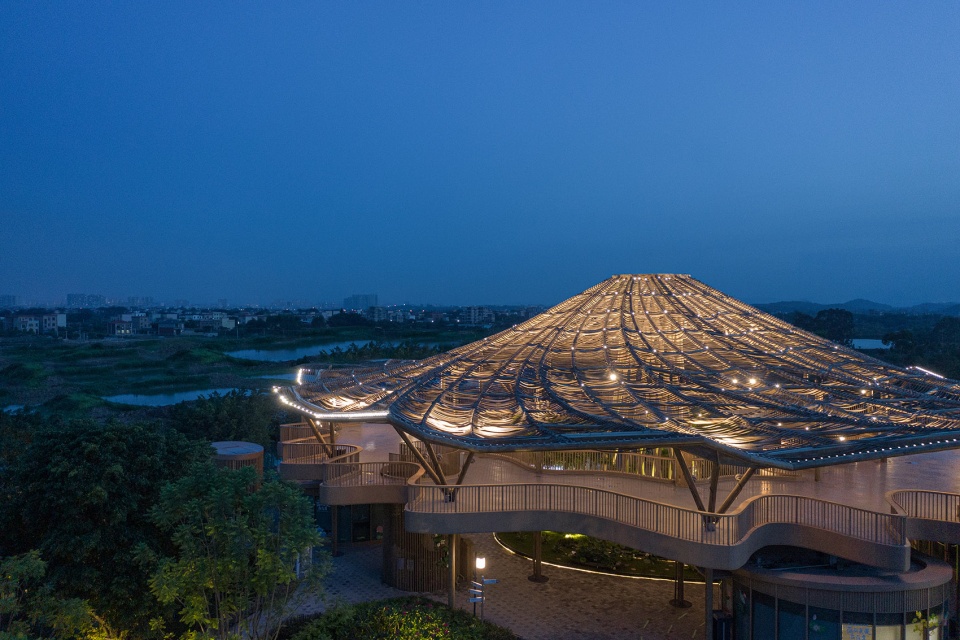 gulao water town cultural ecological tourism resort guest center china by huahui design