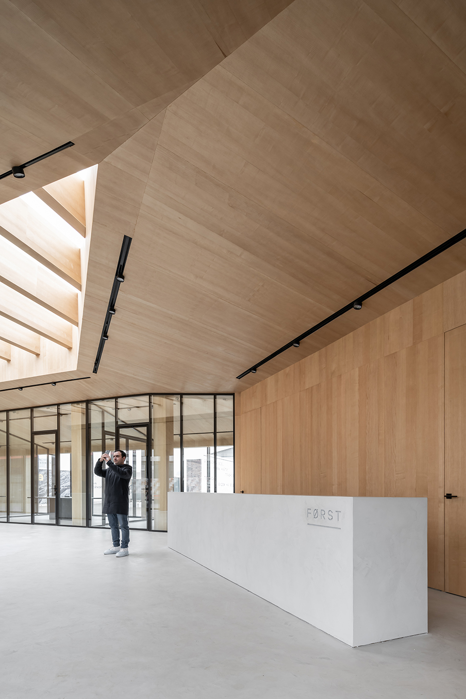 forst sales office by architectural bureau wall