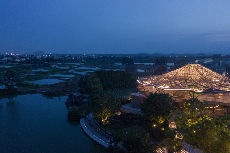 gulao water town cultural ecological tourism resort guest center china by huahui design
