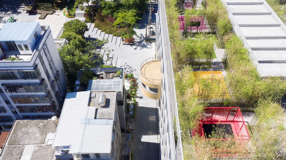 mvrdv transforms disused industrial building into a creative factory with a green public roof in shenzhen