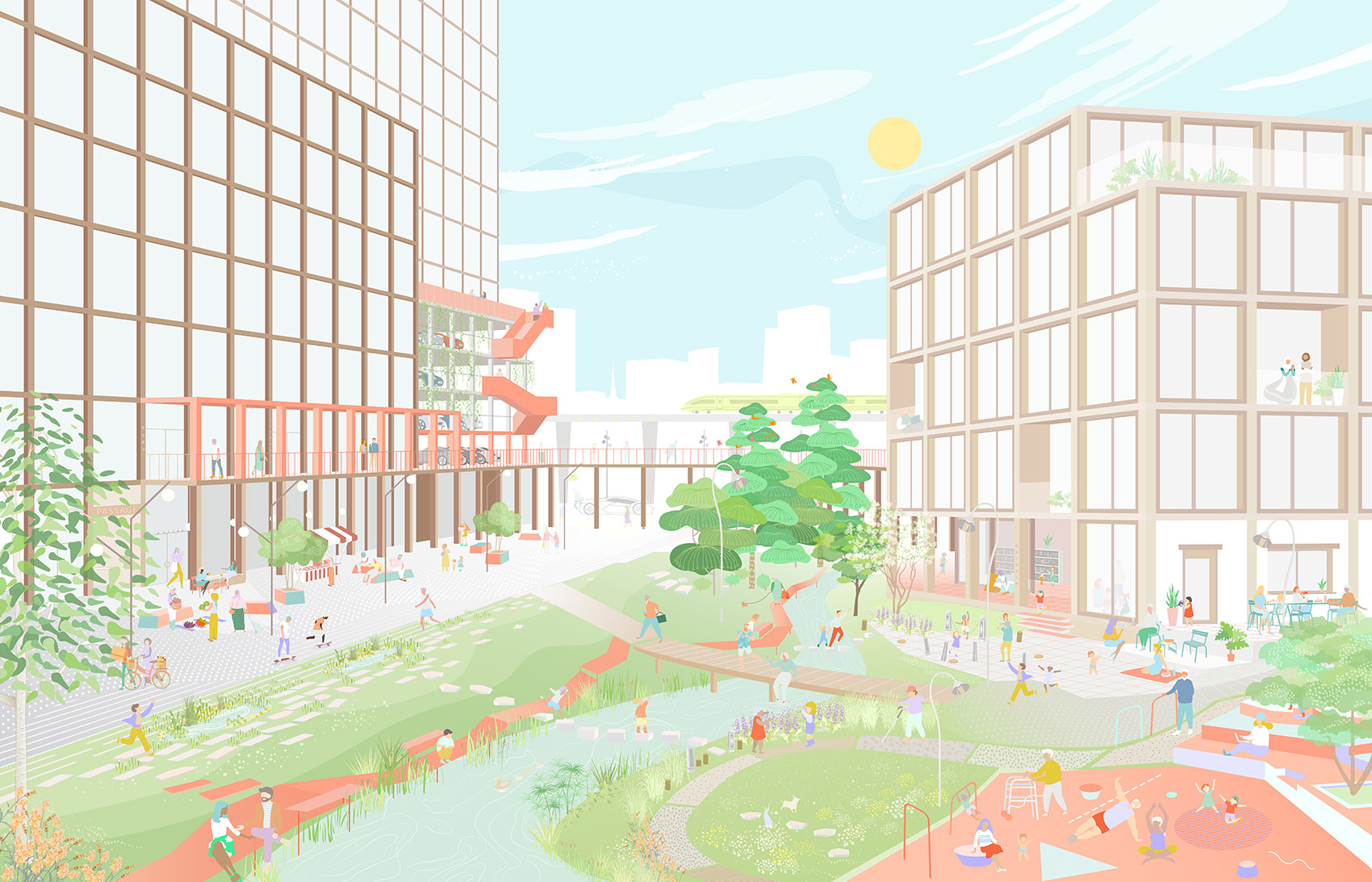Selected projects with illustration drawings