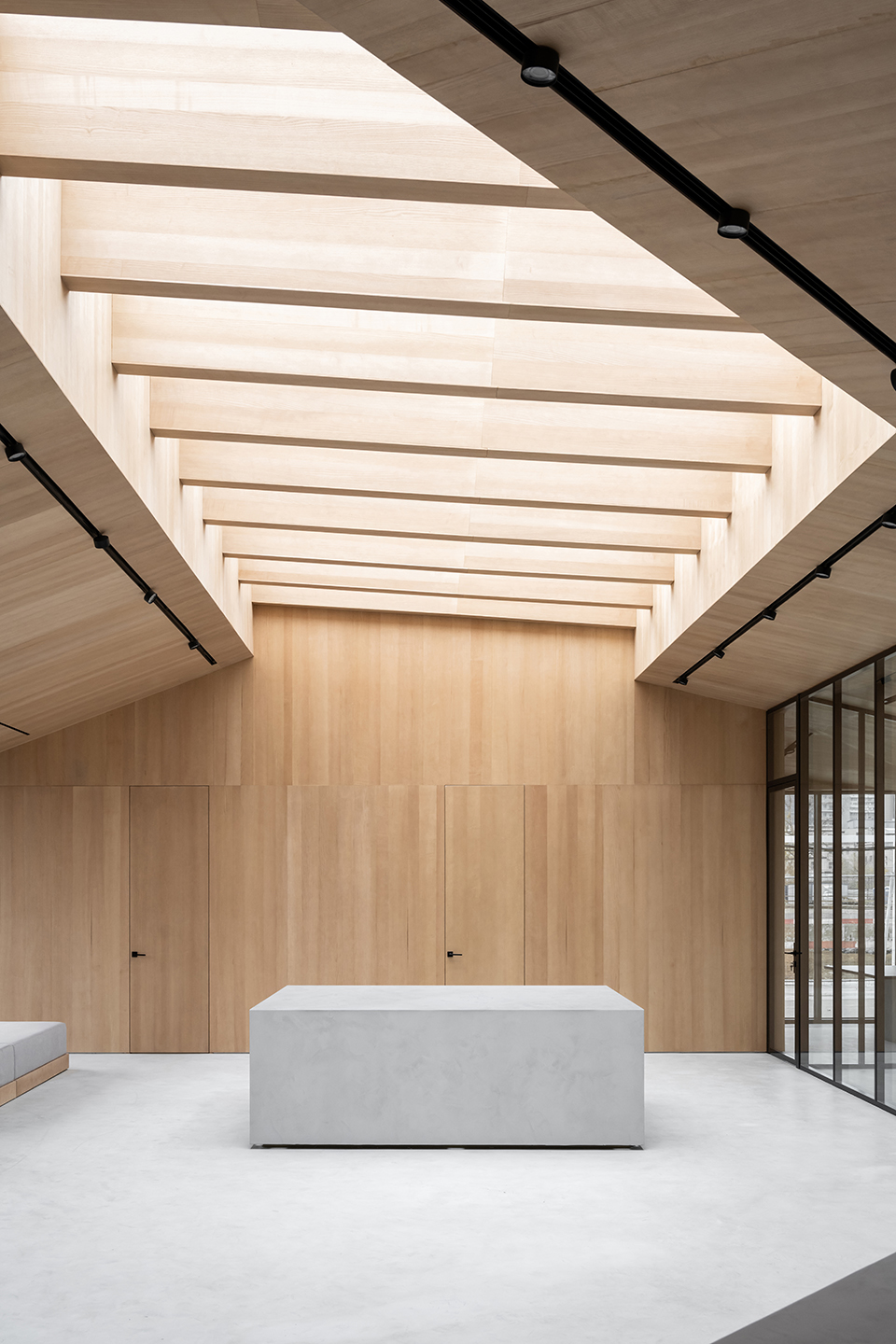 forst sales office by architectural bureau wall