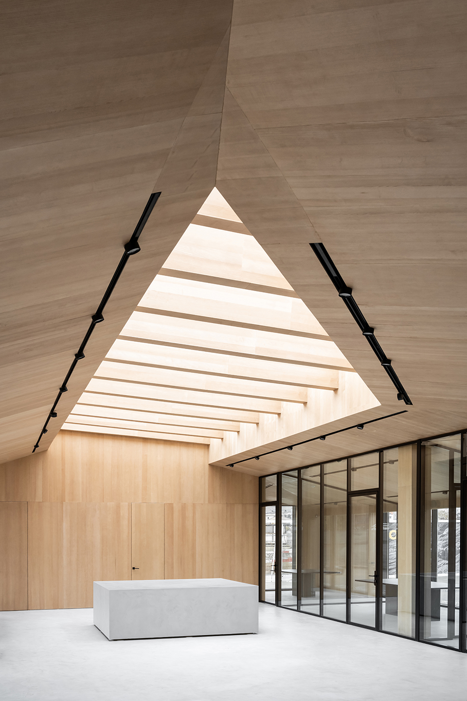 forst sales office by architectural bureau wall