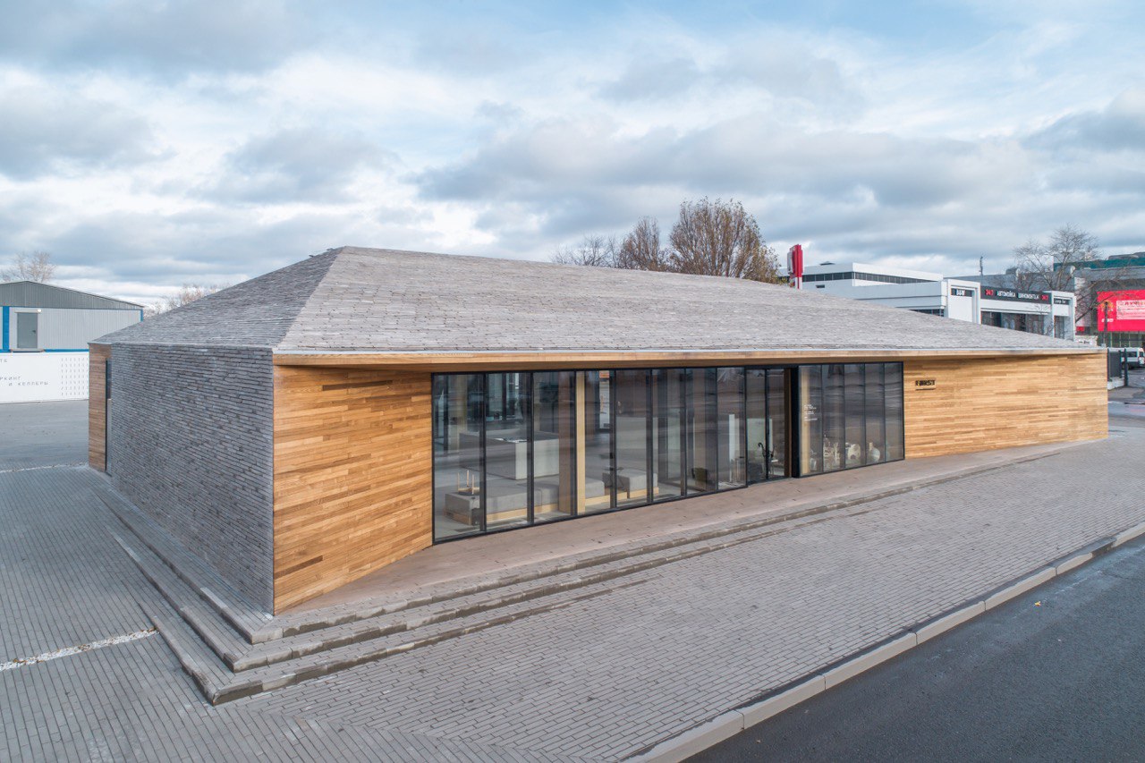 forst sales office by architectural bureau wall