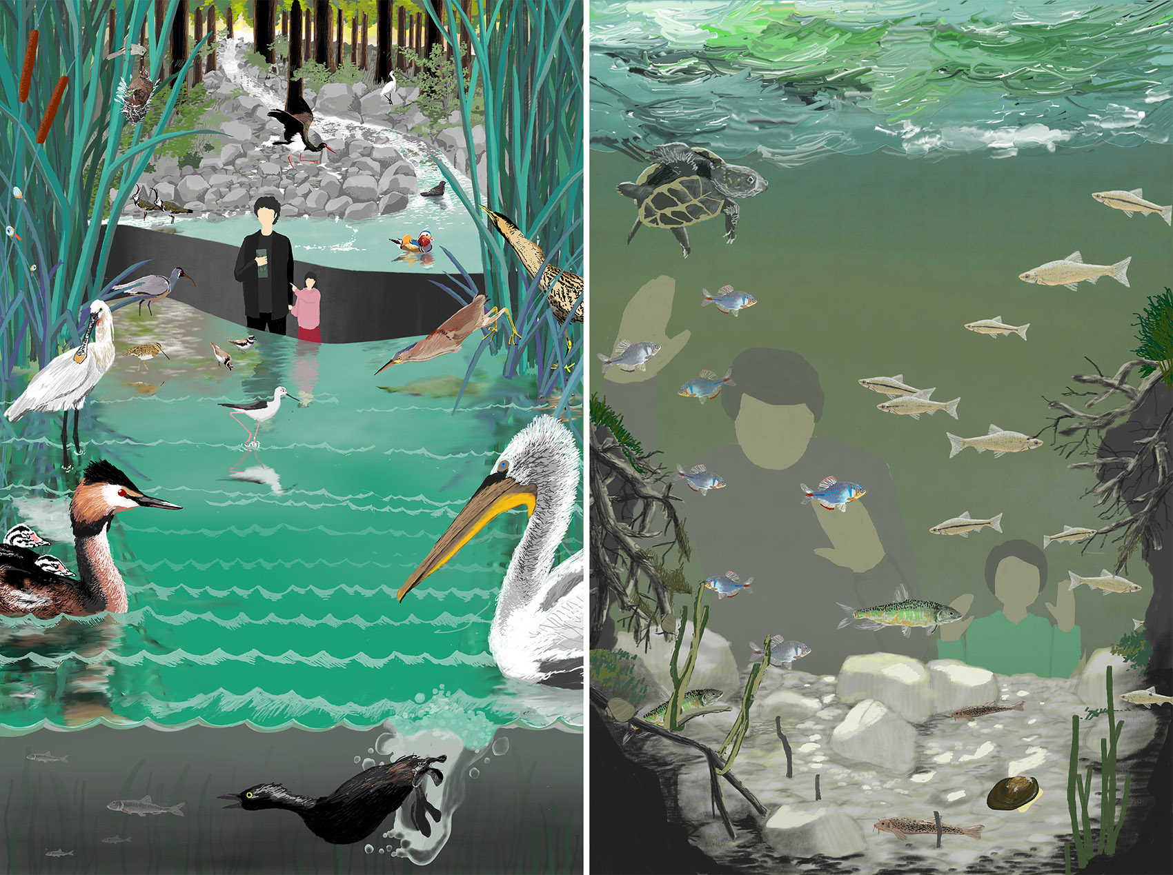Selected projects with illustration drawings