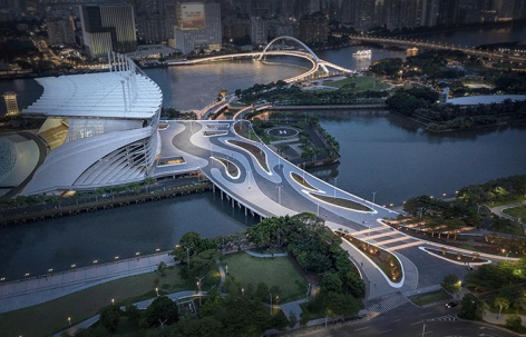 海心桥北岸景观提升改造项目，广州 / 华南理工大学建筑设计研究院