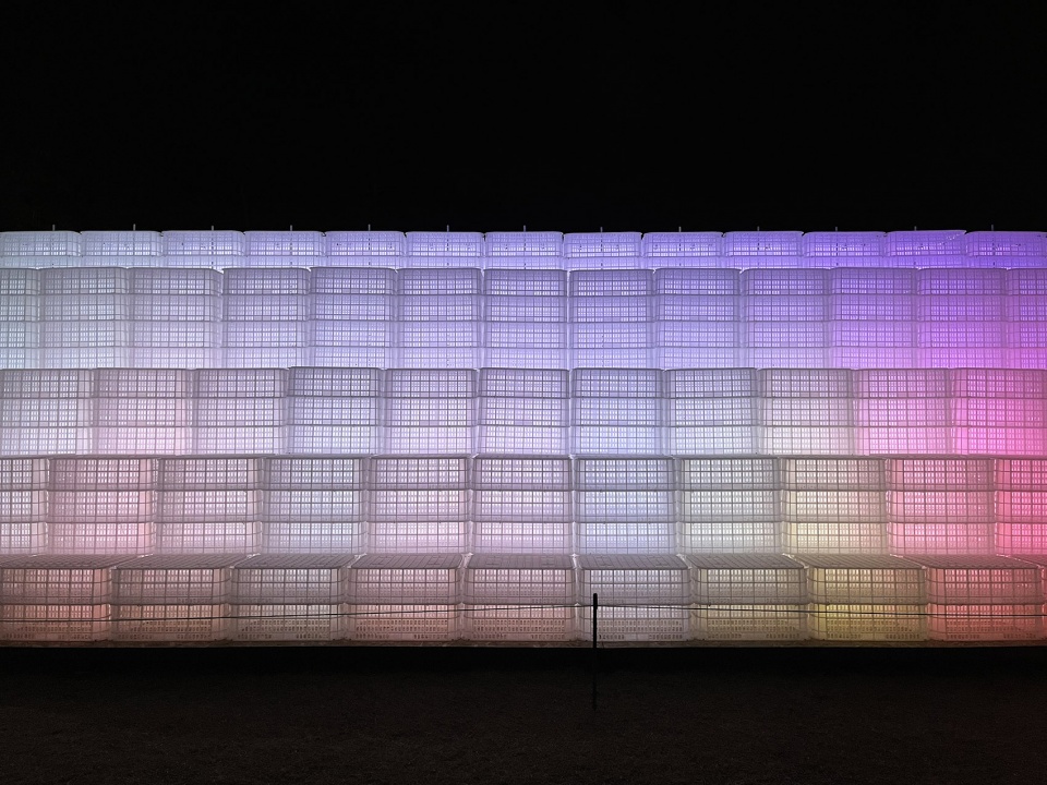 recycled pavilion by hyunje joo baukunst