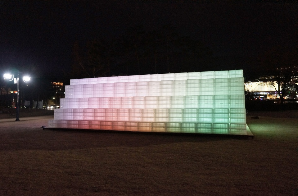 recycled pavilion by hyunje joo baukunst