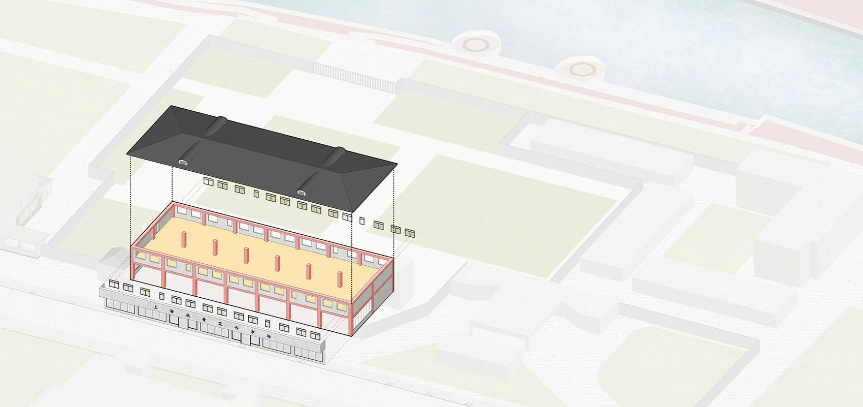 2021 Shanghai Urban Space Art Season Xuhui Exhibition Area Main Entrance Exhibition Hall Renovation by DUS Studio