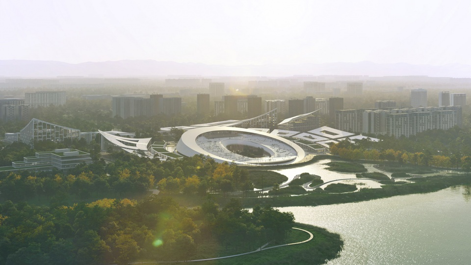 Pujiang New Town Civic Center Henning Larsen