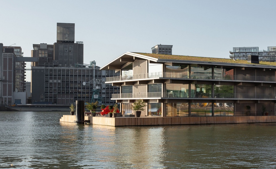 floating office rotterdam by powerhouse company
