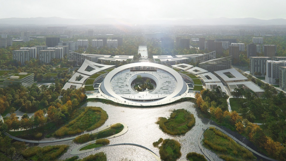 Pujiang New Town Civic Center Henning Larsen