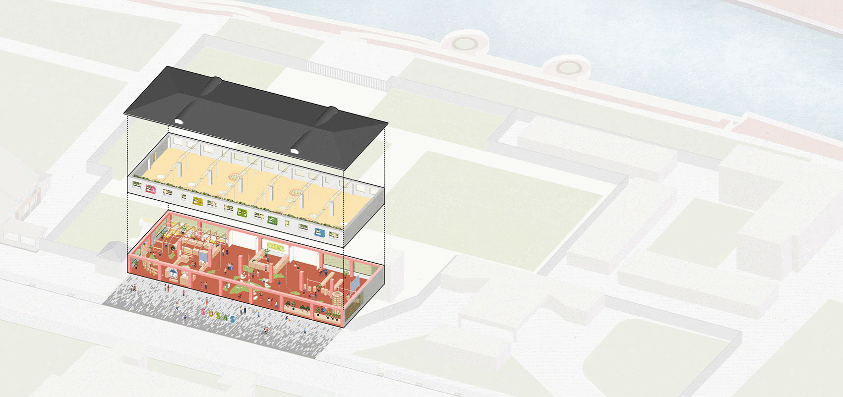 2021 Shanghai Urban Space Art Season Xuhui Exhibition Area Main Entrance Exhibition Hall Renovation by DUS Studio