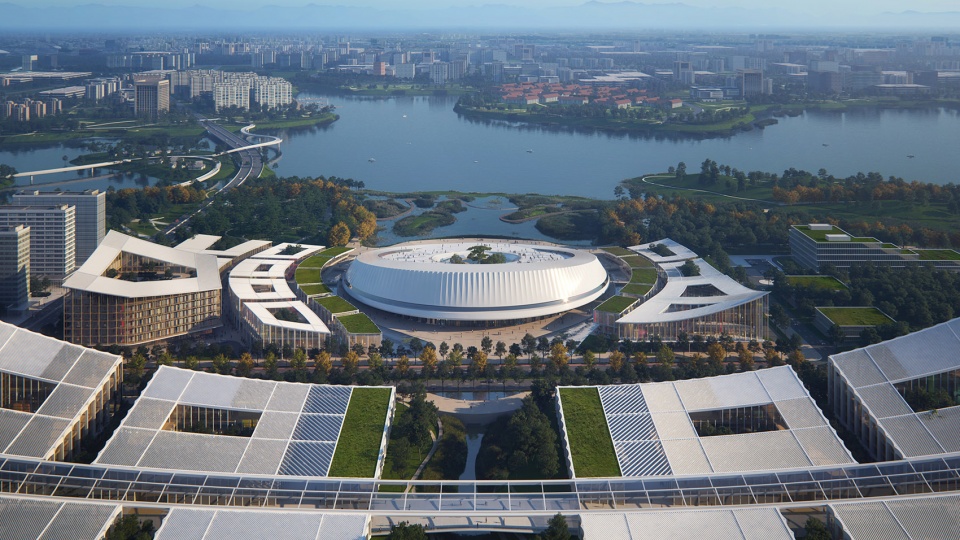 Pujiang New Town Civic Center Henning Larsen