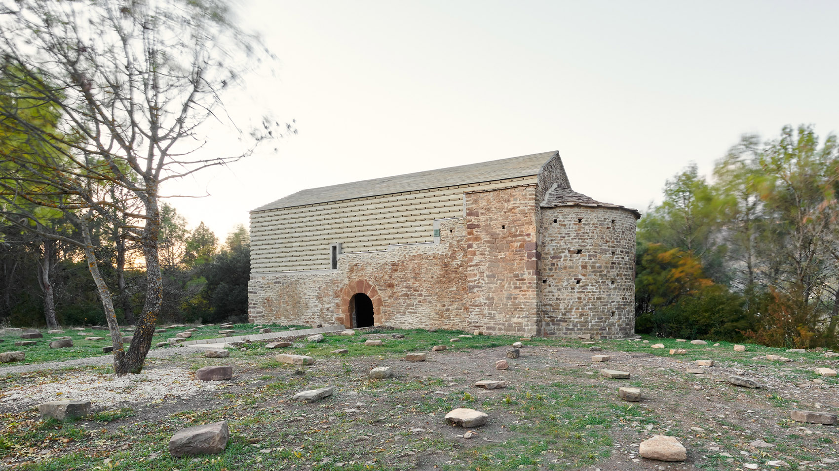 san juan de ruesta hermitage restoration by sebastian arquitectos