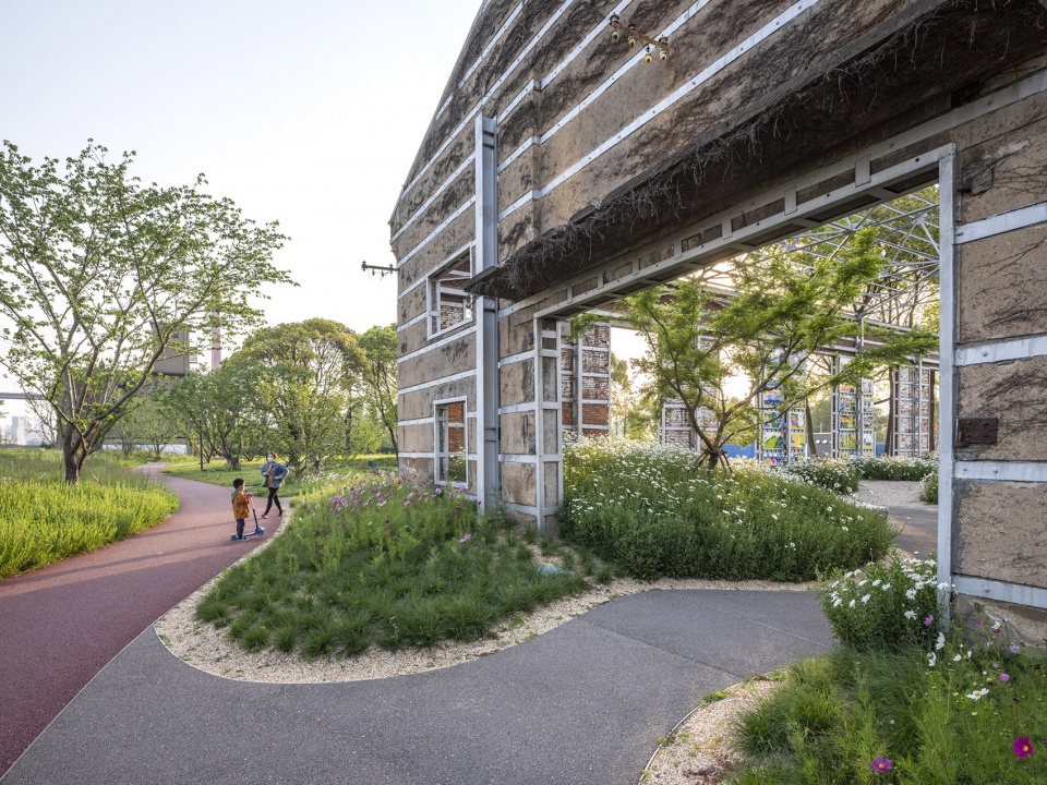 yang pu riverfront urban space renovation power station auxiliary east building by atelier liu yuyang architects