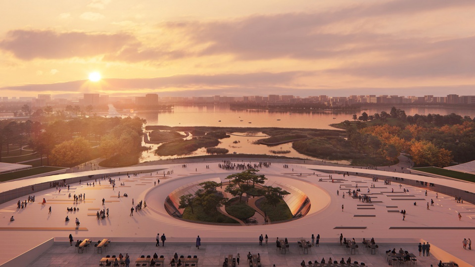 Pujiang New Town Civic Center Henning Larsen