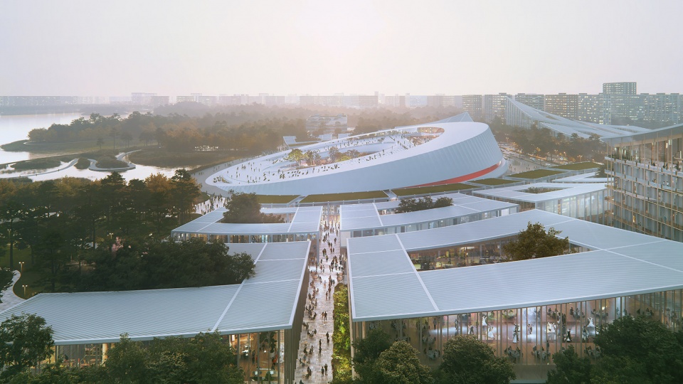 Pujiang New Town Civic Center Henning Larsen