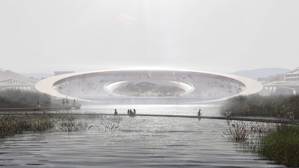 Pujiang New Town Civic Center Henning Larsen