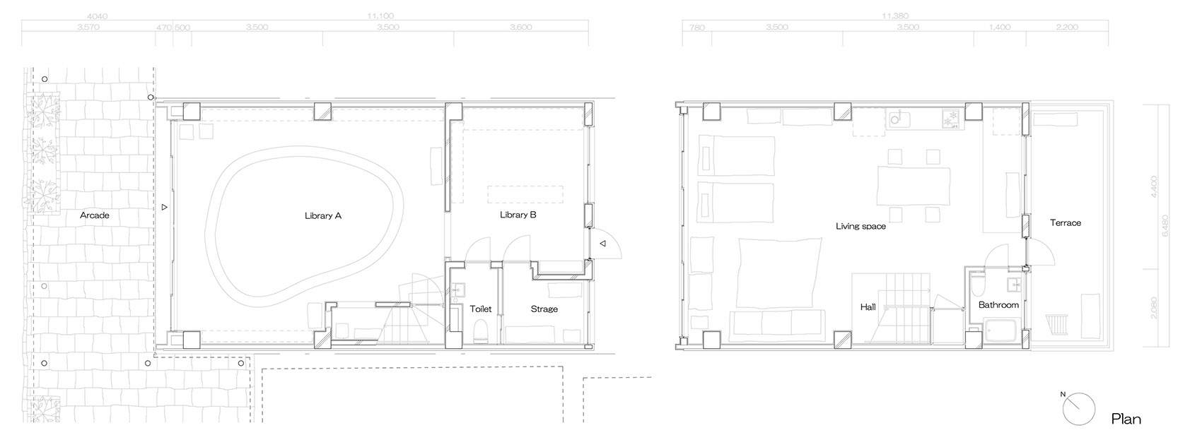house with a small library japan by hiroshi kinoshita and associates
