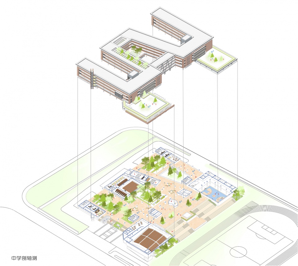 tongling xihu new district middle school and primary school anhui china by horizon design
