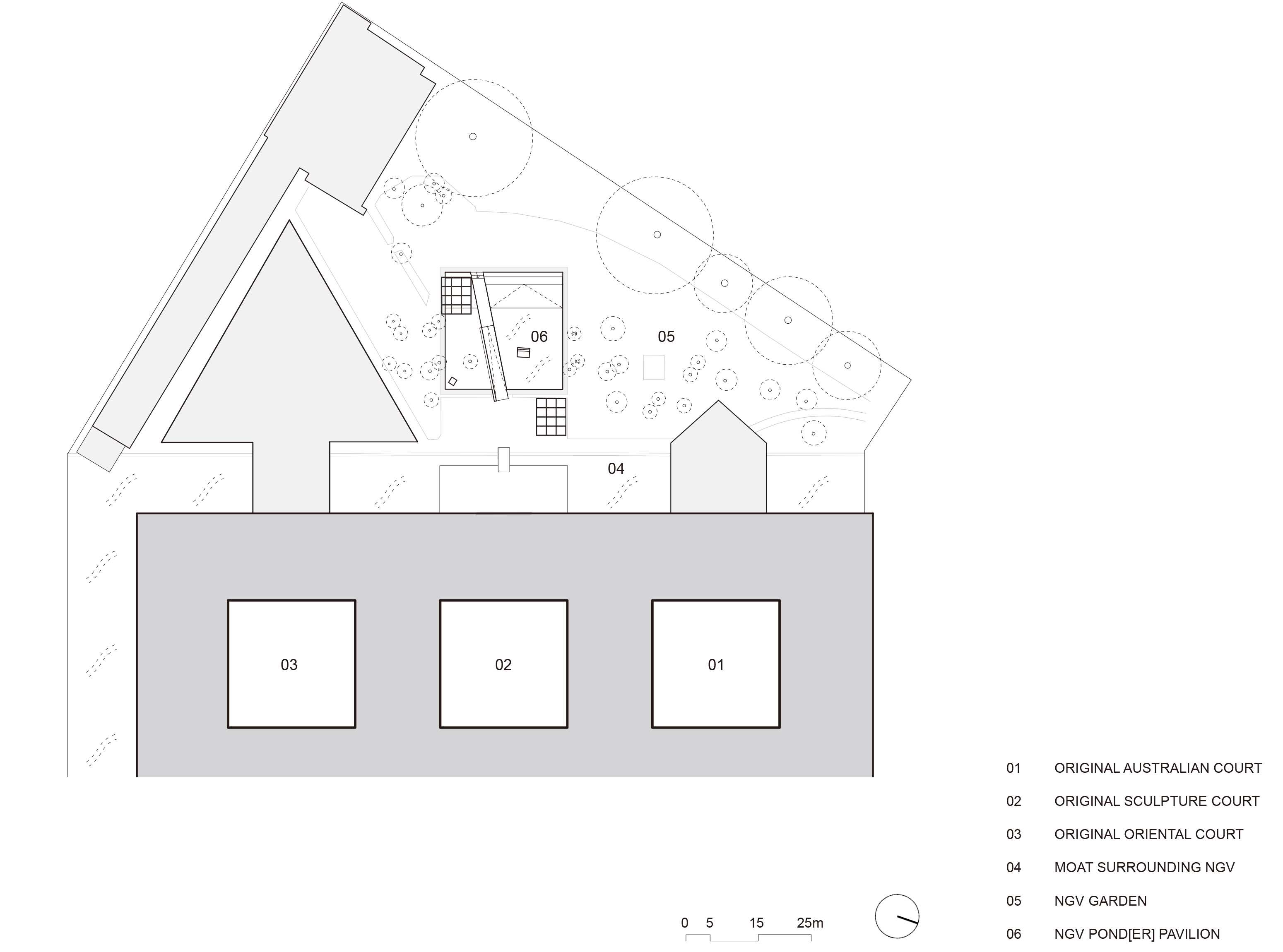 NGV Architecture Comission Taylor Knights SITE PLAN KEY