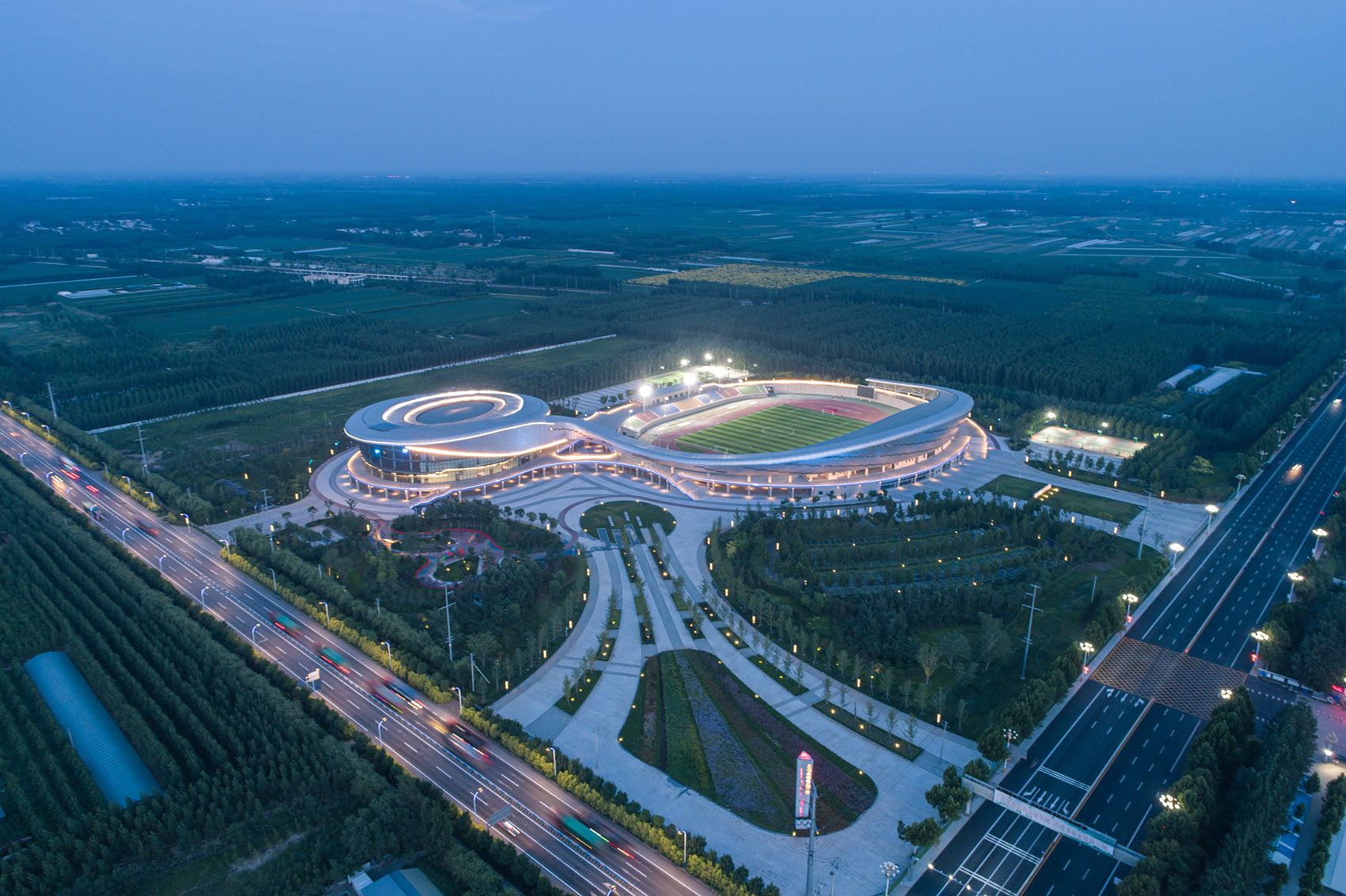 阜城全民健身中心河北青岛北洋建筑设计有限公司