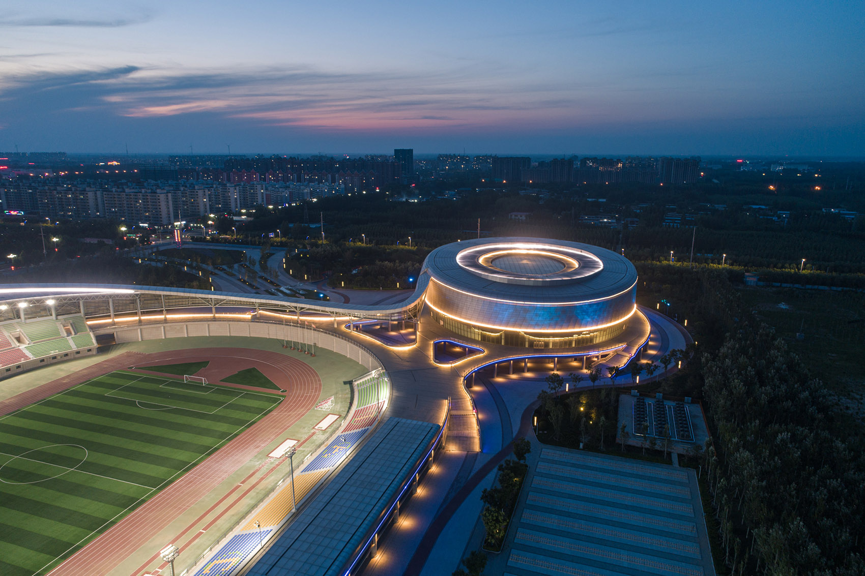 fucheng national fitness center by qingdao beiyang architectural design co ltd