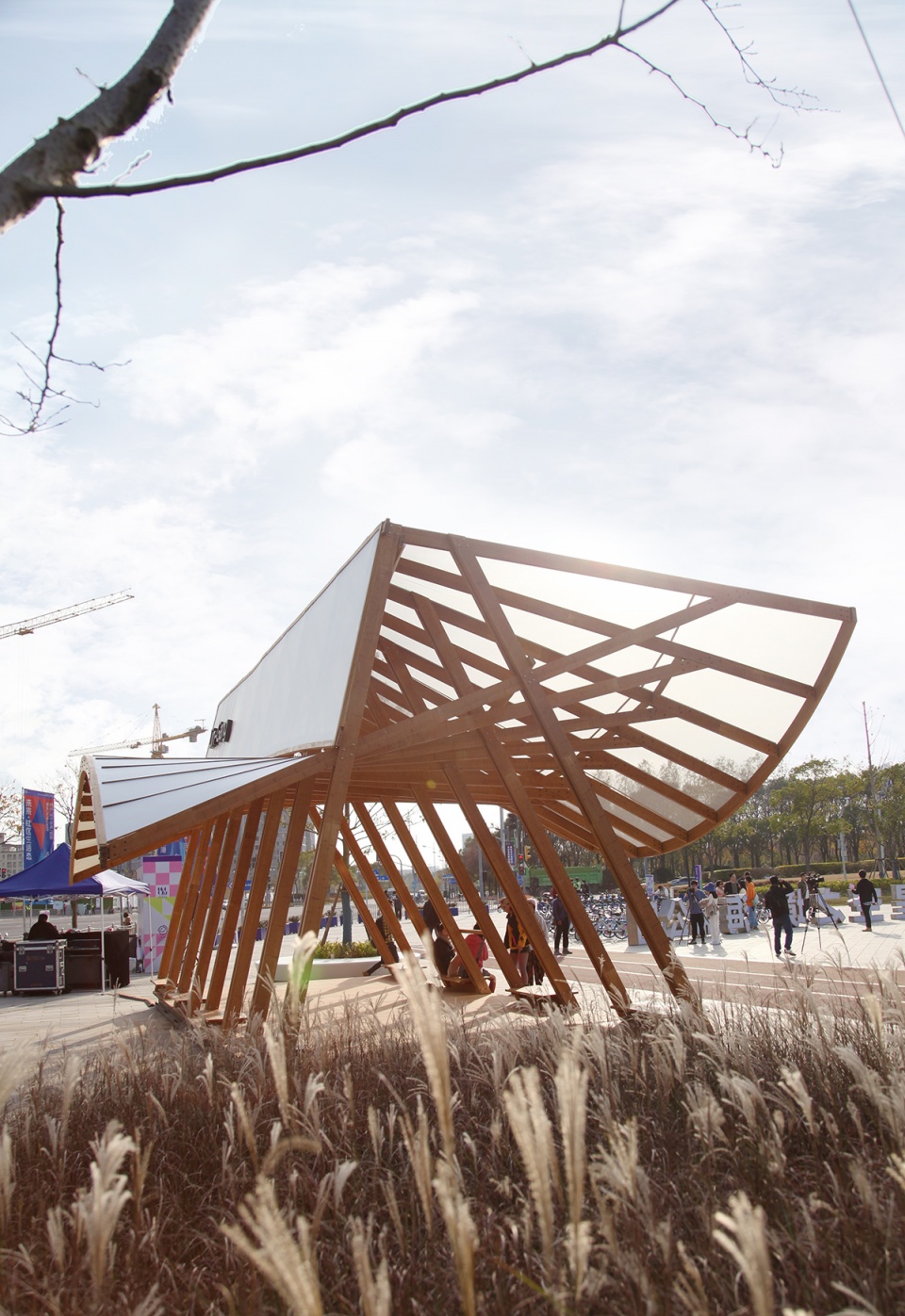 cycling pavilion china by acre atelier school of art design and media of ecust