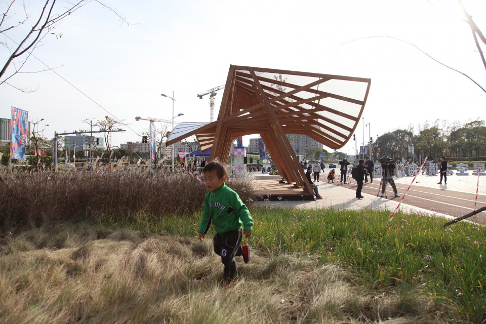 cycling pavilion china by acre atelier school of art design and media of ecust