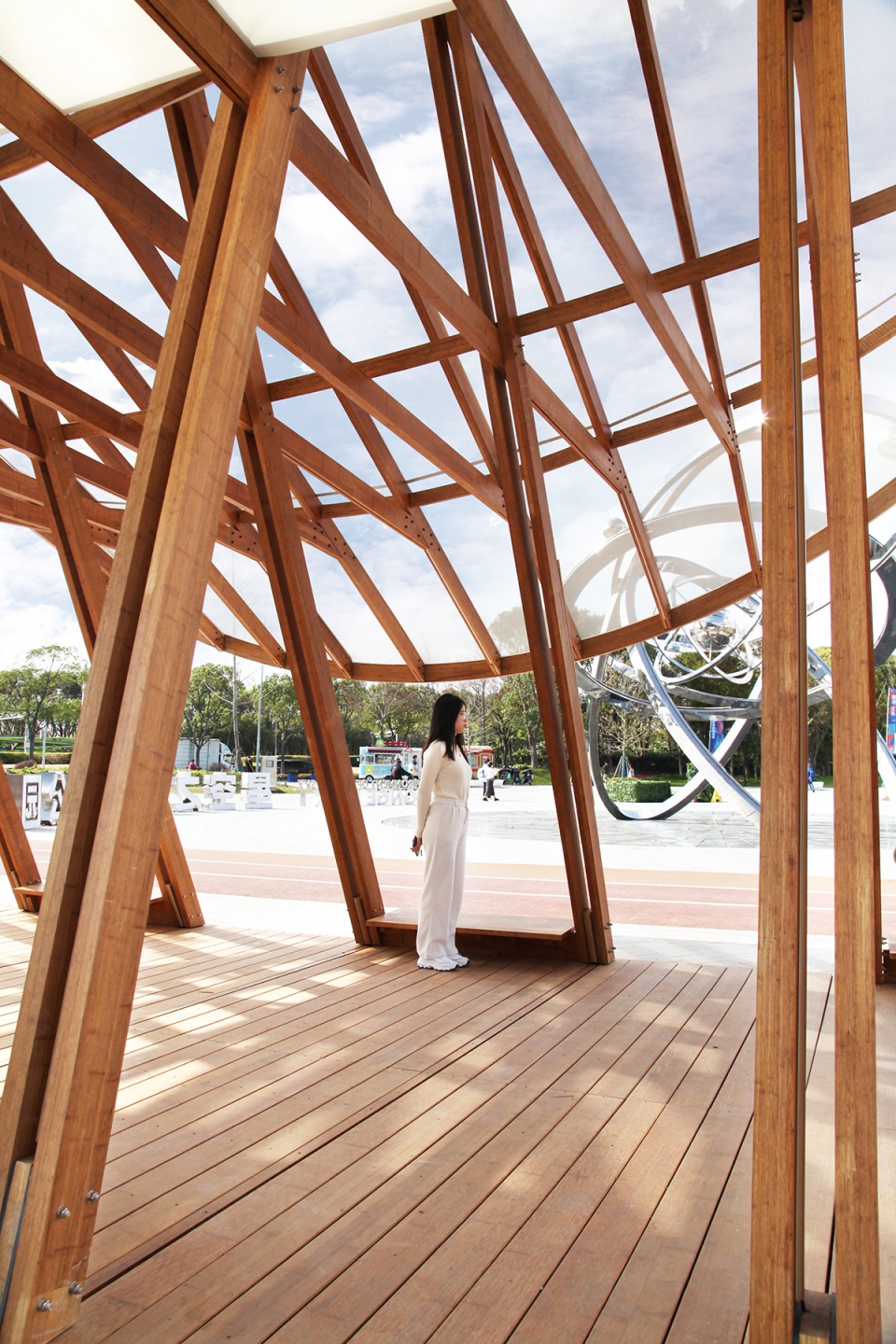 cycling pavilion china by acre atelier school of art design and media of ecust