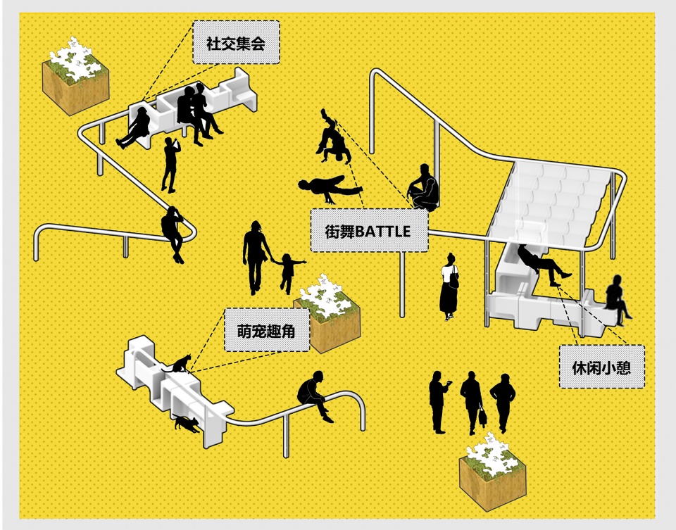 Concrete Geometry Urban Furniture in Dishui Lake Metro Station by Greyspace Architects 拷贝