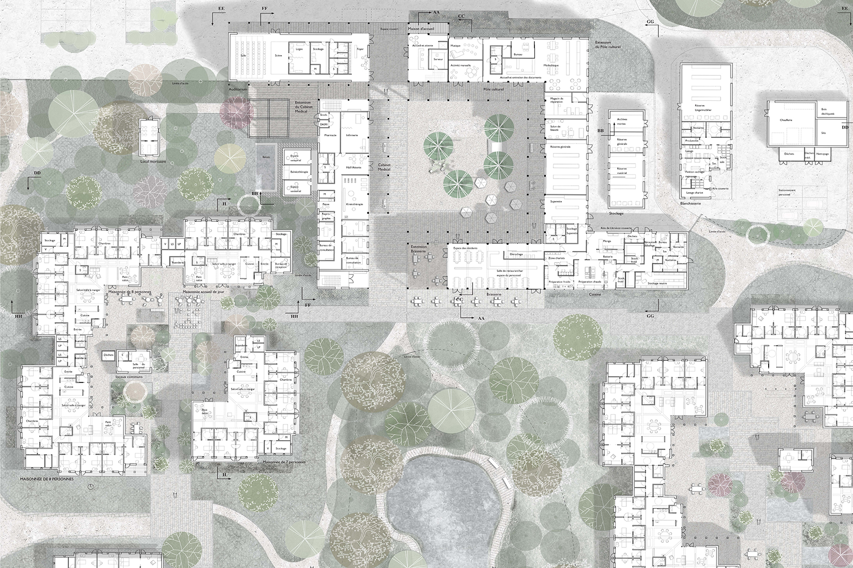 village landais alzheimer by nord architects
