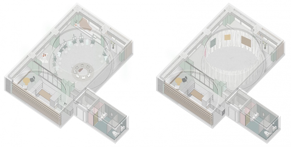 lieu painting studio china by atelier mozh