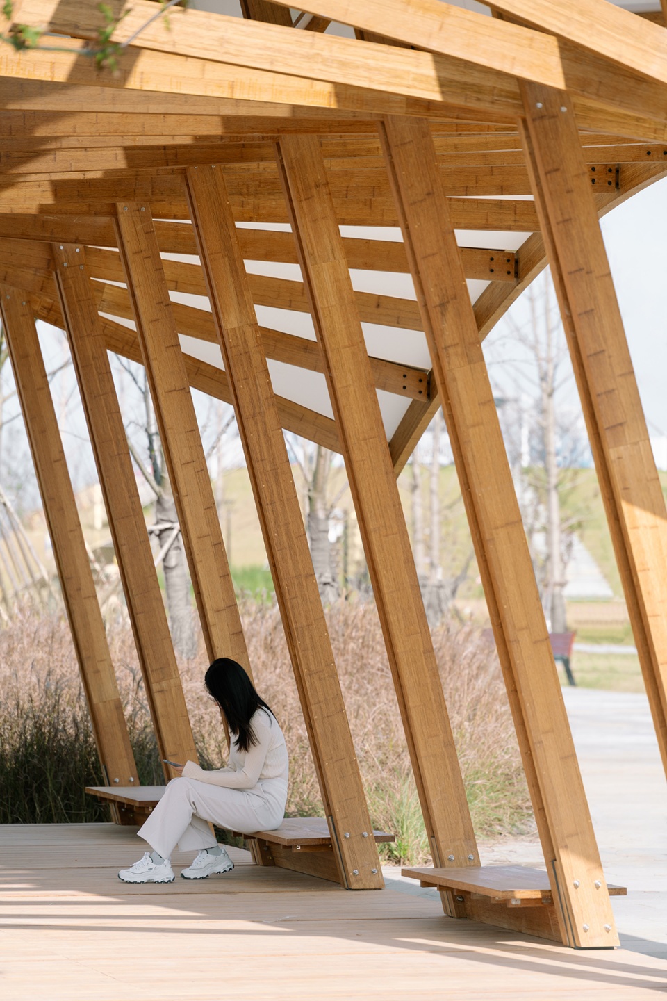 cycling pavilion china by acre atelier school of art design and media of ecust