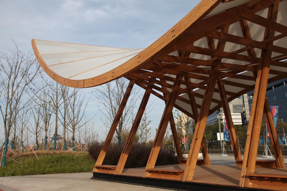 cycling pavilion china by acre atelier school of art design and media of ecust