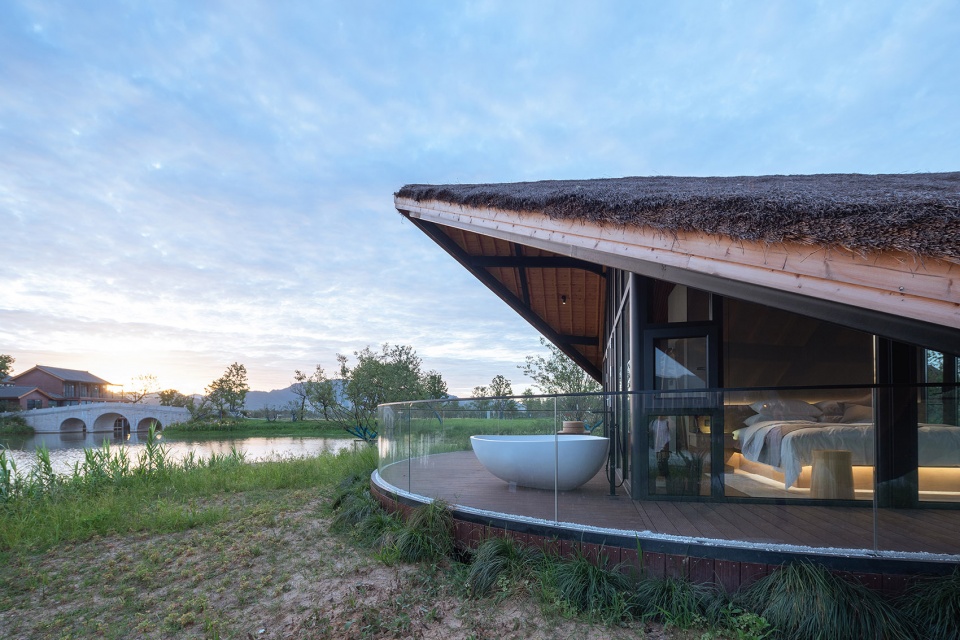 fuyang yangbei lake wetland ecological hotel china by shulin architecture