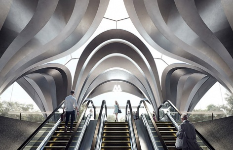 Dnipro地铁站，乌克兰 / Zaha Hadid Architects