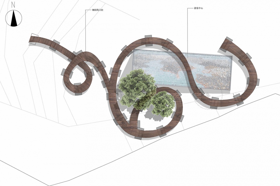 platforms in jiutou green way china by semi arch architecture design