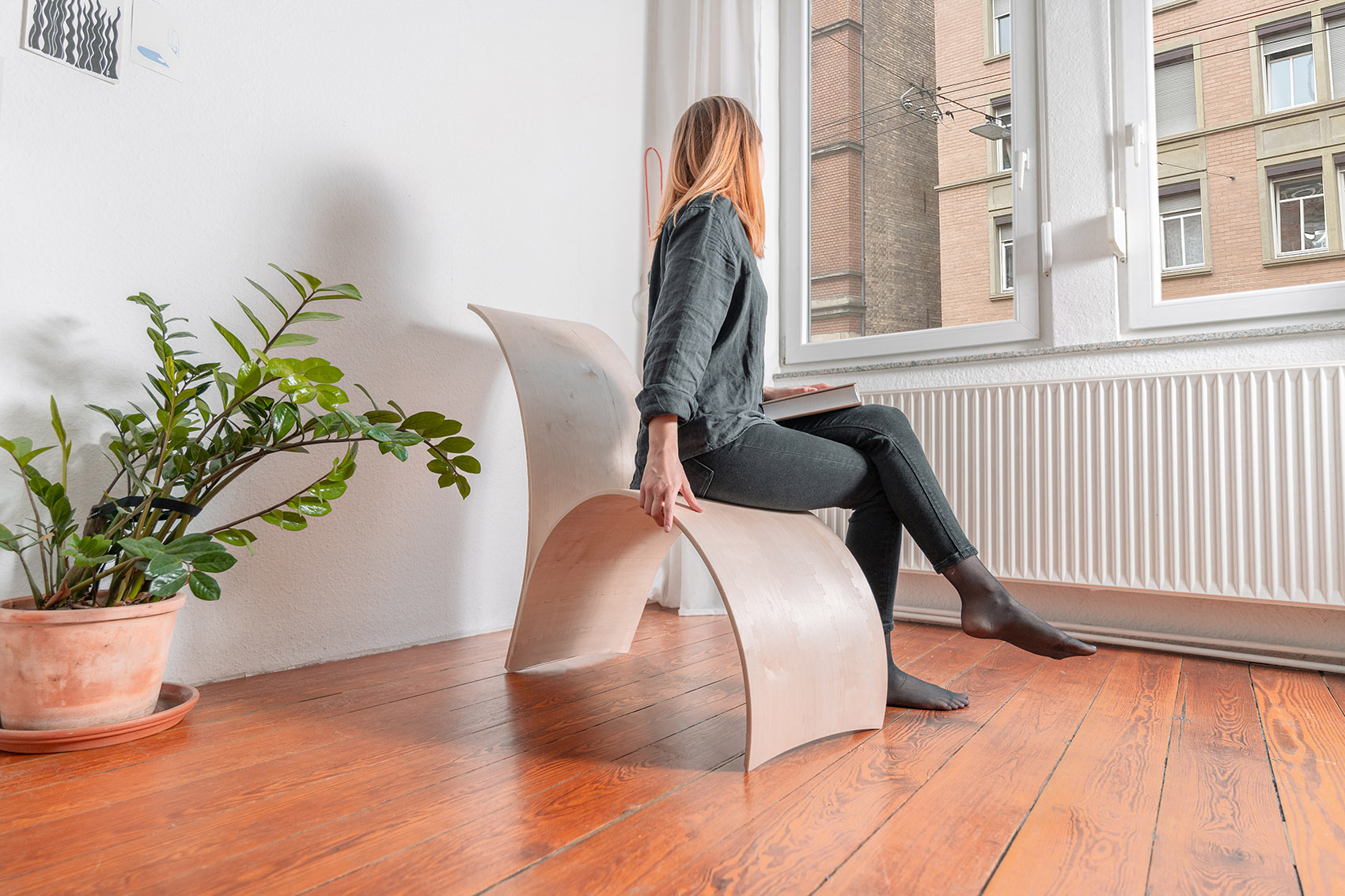 HygroShape SelfShaping Wood Furniture by University of Stuttgart 谷德设计网