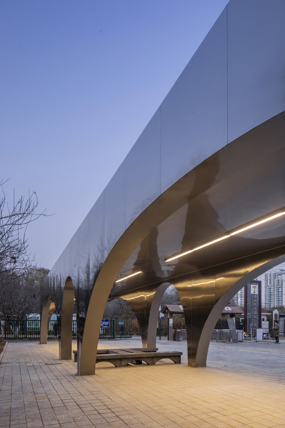 beijing olympic forest parks runners station china by temp