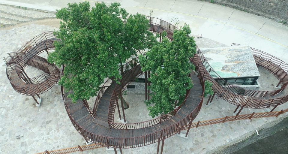 platforms in jiutou green way china by semi arch architecture design