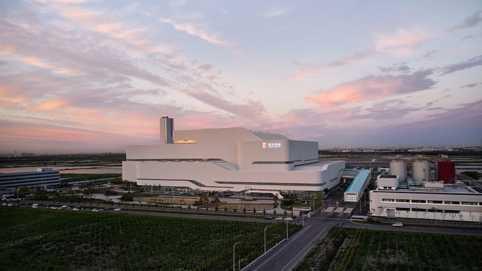 facade design of tianjin xiqing guangda waste to energy plant china by niyang atelier