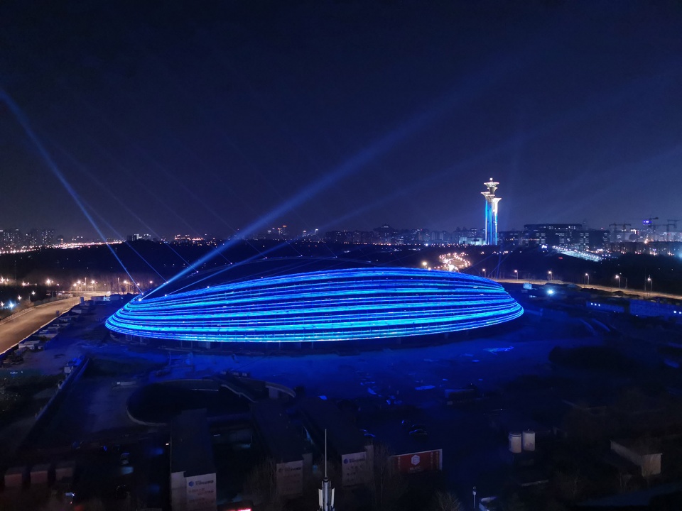 the ice ribbon the national speed skating oval china by populous