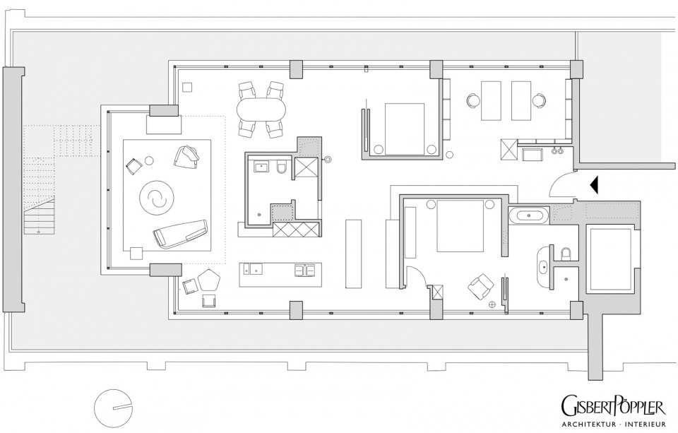 berliner penthouse by gisbert poppler