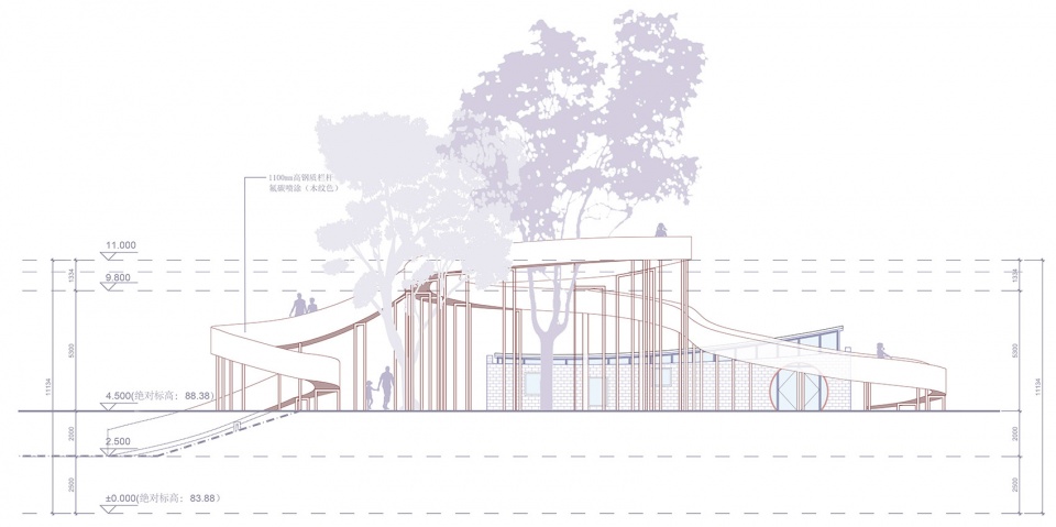 platforms in jiutou green way china by semi arch architecture design